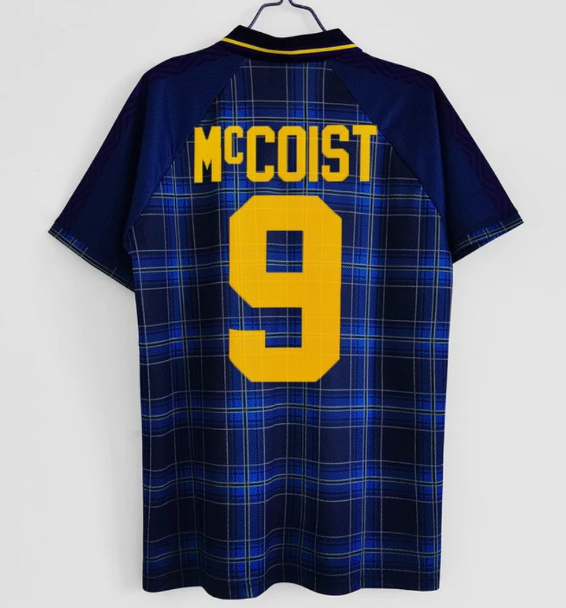 1994 Scotland Retro Home Kit Soccer Jersey McCoist #9